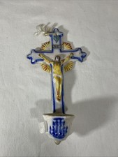 Benitier en faïence 19eme