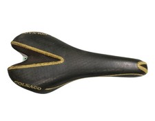 Selle Vélo Colnago Italia Flite titane cuir vintage black saddle old bike Road 