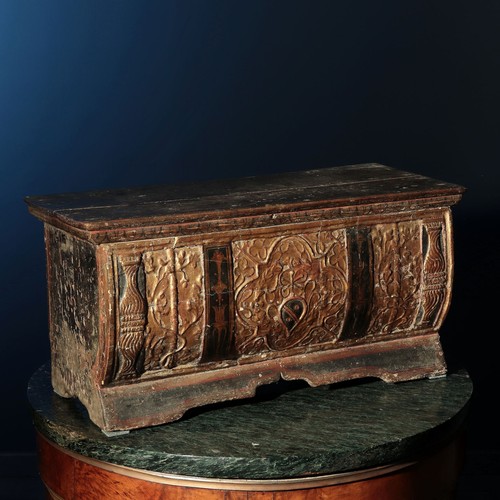 Coffret ancien bois peint - ancien,