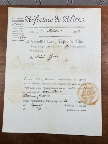 Comte dubois préfet - comte, de
