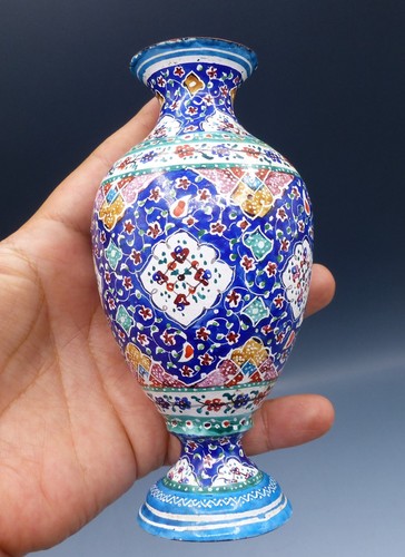 Ancien vase cuivre émaillé - vase,
