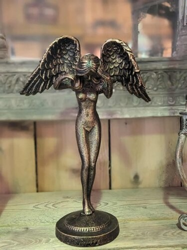 Statue figurine ange ailes - statue,