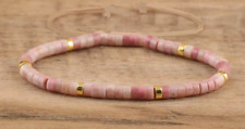 Bracelet de perles Rhodonite en pierre Naturelle, Sur mesure