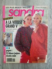 SANDRA LES PLUS BEAUX TRICOTS N°102 01/1993 31 Modèles Pulls Vestes Hibou tricot