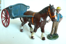 QUIRALU CHARETTE FOURRAGÈRE CHEVAL-FERMIER   ALUMINIUM  BON ÉTAT ANNÉES 50