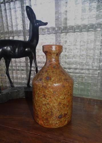 Vase bouteille grès - vase,