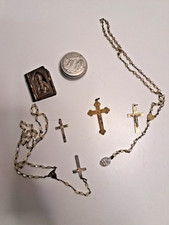 Lot ancien chapelets & boîtes à chapelets religieux – collection vintage, France