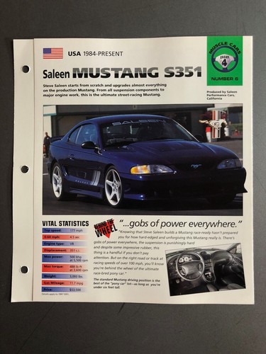 1984 ford saleen mustang s351 - ford,