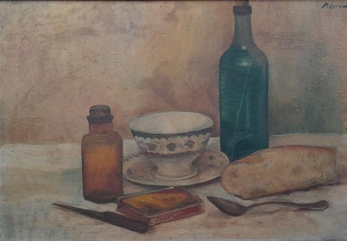 Tableau ancien huile nature - tableau,