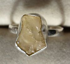 Saphir Brut Jaune de Ceylan de 13,45 ct - Certificat AGI - Bague Argent 925