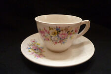 Service tasses à café  Lunéville K et G France décor floral très shaby chic
