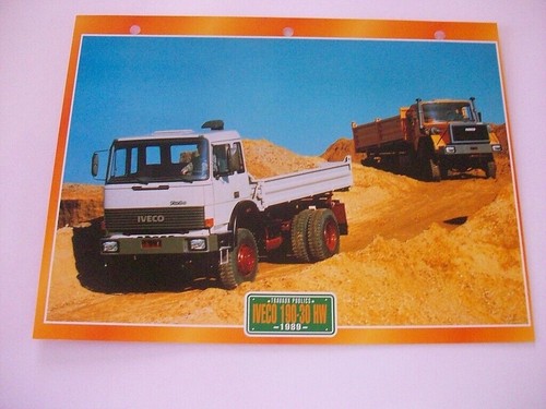 Carte fiche camion travaux - carte,