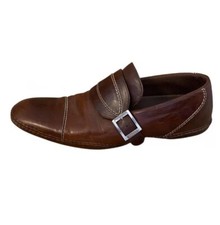 Chaussures plates homme VERSACE cuir marron pointure 43,5 EU excellent état