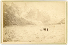 France, Alpes, Mont Blanc, Mer de Glace et Col du Géant, ca.1880, vintage albume
