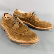 Chaussures À Lacets En Suède Brun Perforées Wingtip Taille 12,5