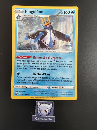 Carte pokémon pingoléon - carte,