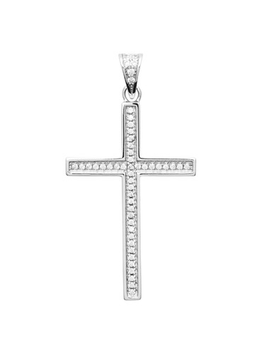 Pendentif croix avec oxydes - avec,