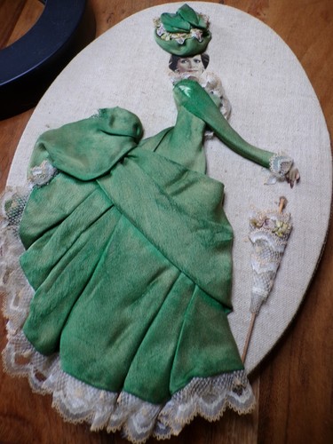 Vintage tableau ovale - tableau,