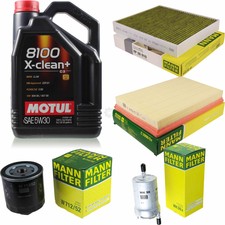 MANN-FILTER Inspection set 5 L Motul 5W-30 8100 + X-propre pour VW Polo 1.4 16V