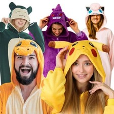 Onesie Kigurumi Pyjama Adulte Carnaval Pokemon Jumpsuit Costume S-XXL 145-195