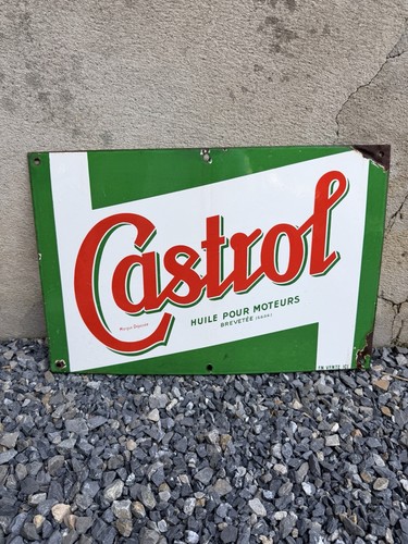 Plaque émaillée castrol - plaque,