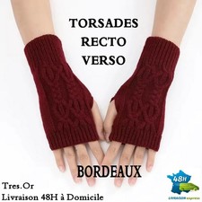 GANTS MITAINES DOUX BORDEAUX