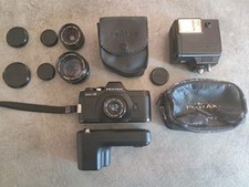 PENTAX AUTO 110 AVEC 3 OBJECTIFS MOTEUR FLASH ETUIS FONCTIONNE 