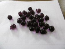 lot 30 anciennes gouttes perles lustre à pampille passementerie verre violet