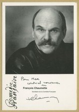 François Chaumette (1923-1996) - Acteur & doubleur - Rare photo dédicacée - 1988