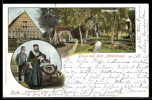 Carte postale lühe - lühe,, récolte