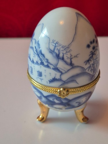 Boite oeuf porcelaine - porcelaine, décor