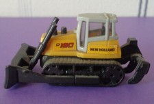 Engin de Chantier Bulldozer couleur jaune longueur des chenilles 30mm réf 1509