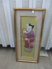 ancien cadre decor tissu soie