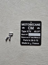 Motobécane Mobylettes.  Plaque mines X7V du 28.3.73