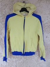Veste à capuche LAITERIE MONT SAINT-MICHEL vintage années 70 jaune rare 162 XS