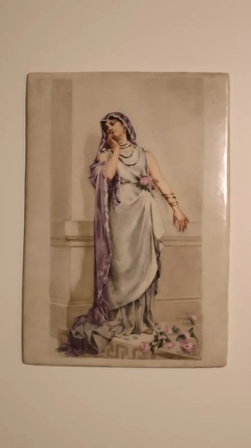 Ancienne plaque porcelaine - ancienne, en