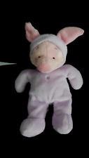 Doudou peluche Porcinet combinaison pyjama mauve violet rose DISNEY 24cm