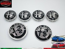 Logos De Grille Avant Arrière + Cache-Moyeu ALFA ROMEO GIULIA STELVIO GTAM