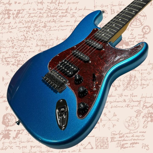 Electric guitar metallic blue - guitar,
