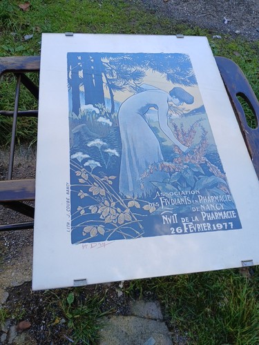 Affiche art nouveau nancy 1977 - art,