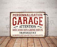Plaque métal vintage garage