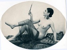 Photo Art Déco Nu au Miroir  Ca 1920 Tirage Argentique d’Epoque