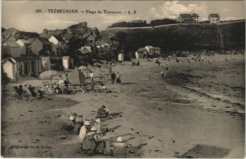Cpa trebeurden plage de - trebeurden,