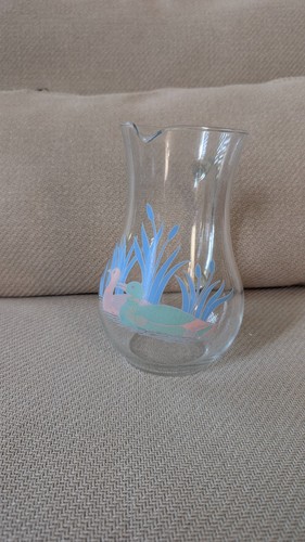 Carafe verre canard vintage