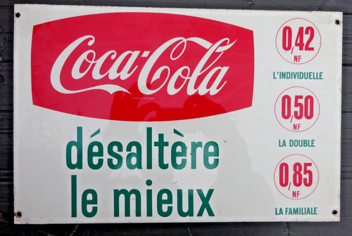 Coca cola tôle ancienne - coca,