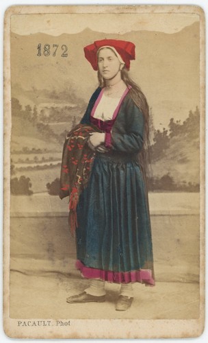 Cdv colorisée pacault pau - cdv,