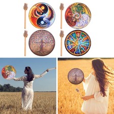 Tambour chamanique - Fournitures pratiques - Outil de jeu rond - Instrument