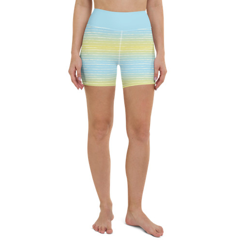 High waist yoga shorts - push, up