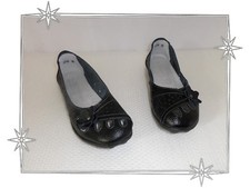 D  -  Chaussures Plates Ballerines Ajourées Noires  La Bottine Souriante  P 36