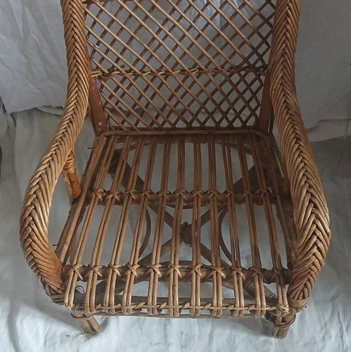 Fauteuil rotin marron - fauteuil,